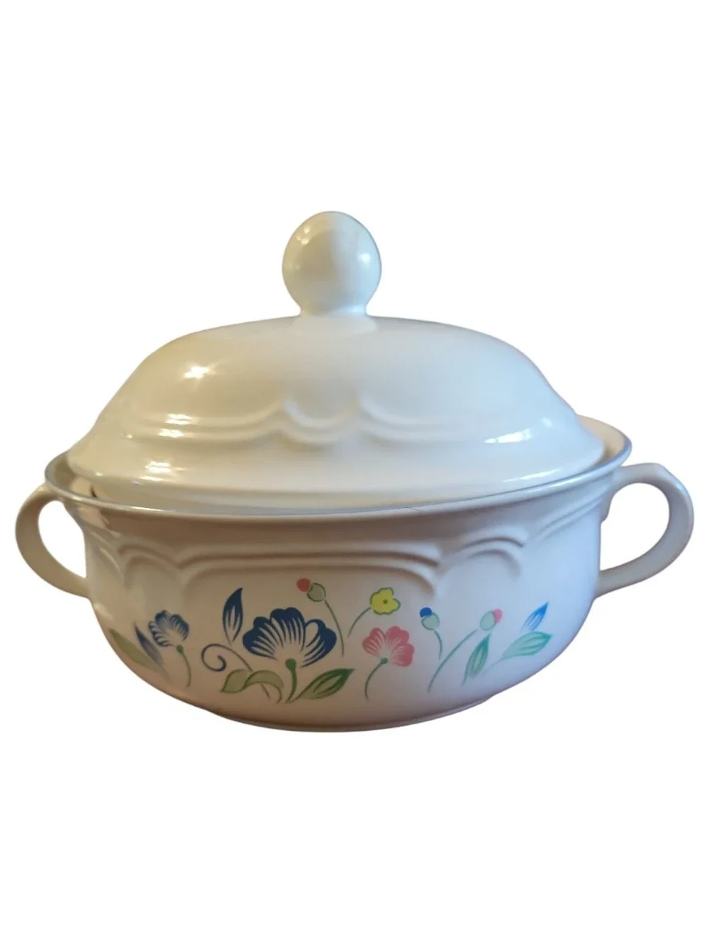 NWT Vtg 70's Hearthside Floral Expressions Covered Casserole NIB